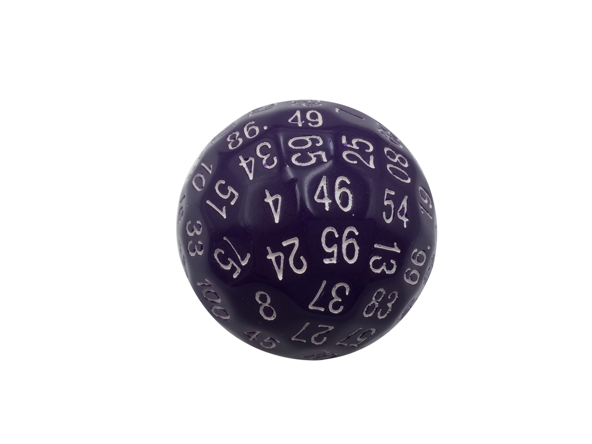 Single D100 Purple Dice Other