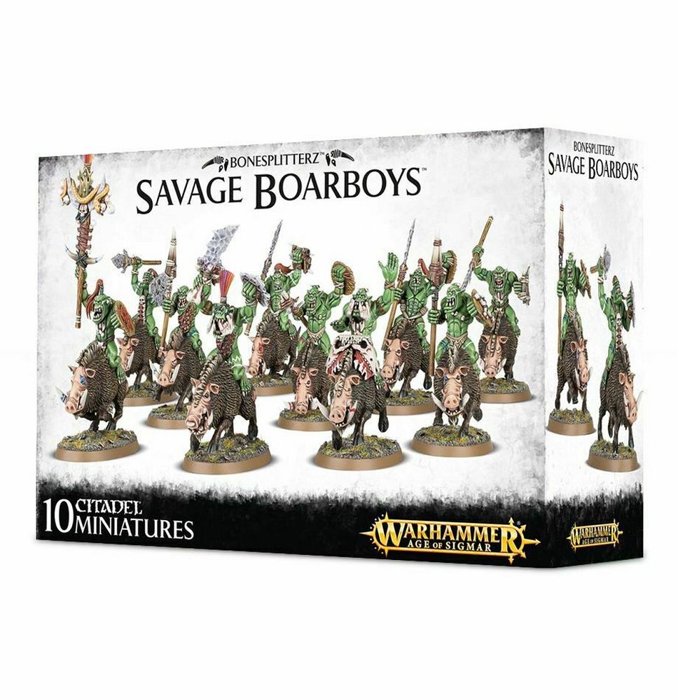 Age of Sigmar Bonesplitterz Savage Boarboys Miniatures Games Workshop   