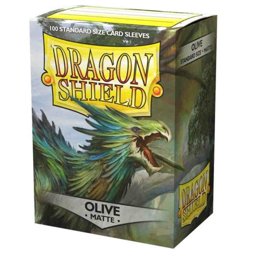 Dragon Shield Matte Standard Sleeves 100ct Olive (11040) Supplies Arcane Tinmen   