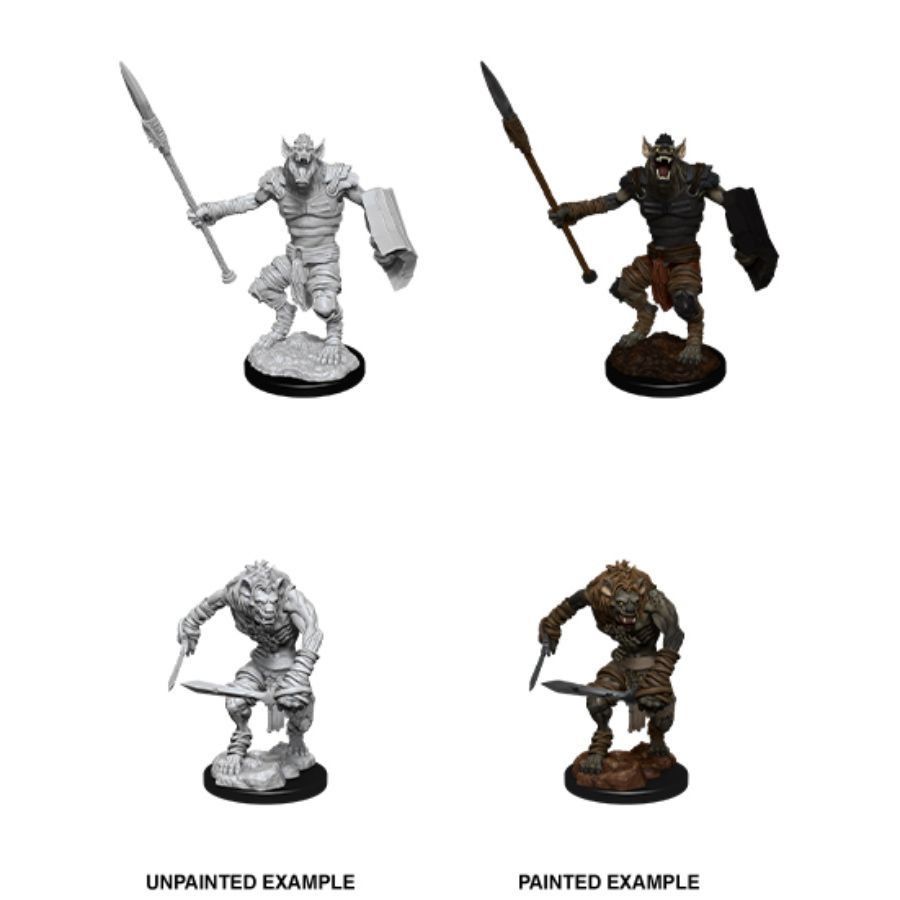 D&D Nolzur's Marvelous Unpainted Miniatures: Gnoll & Gnoll Flesh Gnawer (90066) Supplies WizKids   