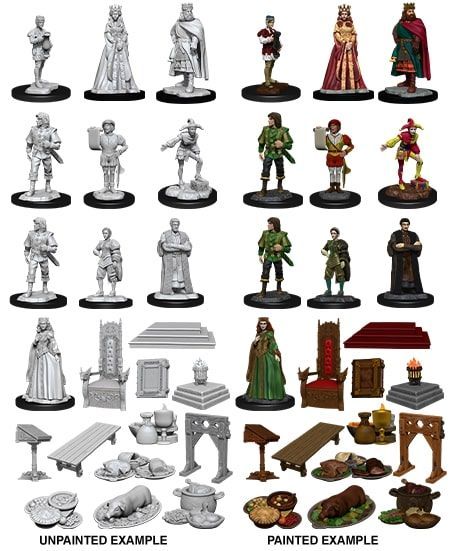 WizKids Deep Cuts Unpainted Miniatures: Townspeople Castle 1 (90096) Supplies WizKids   