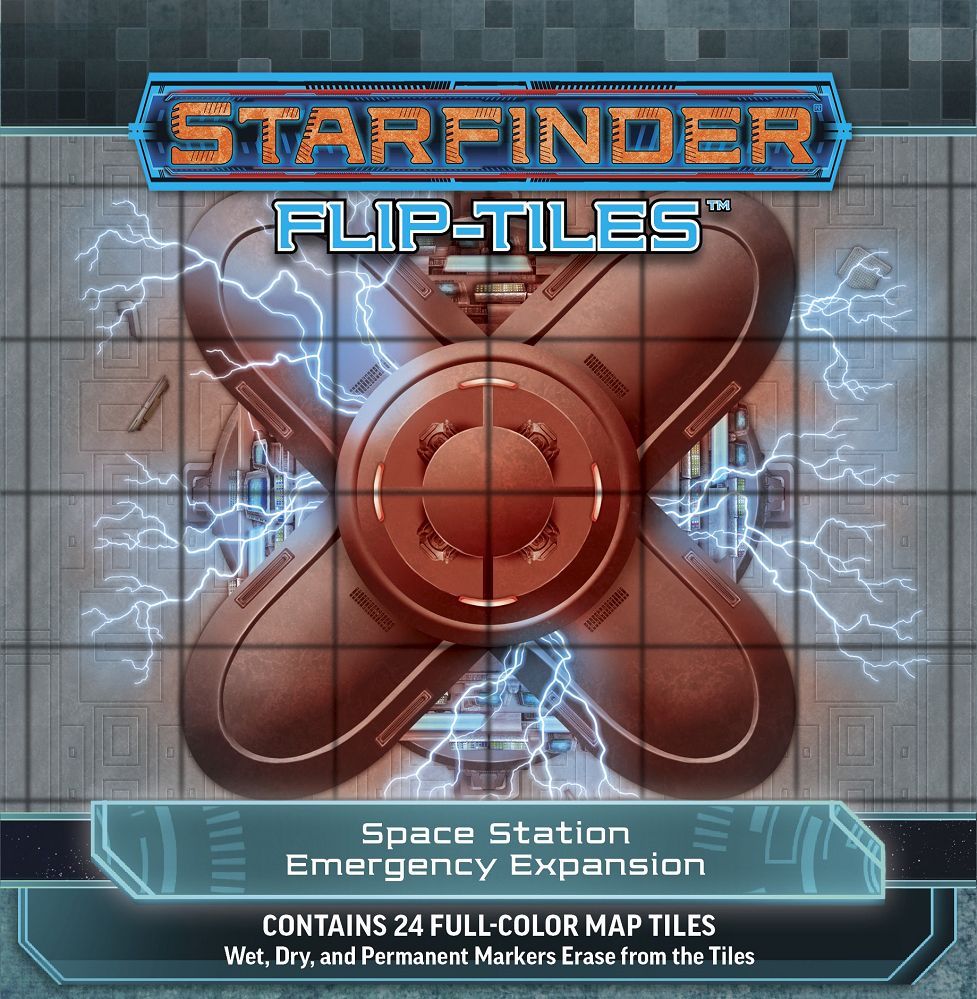 Starfinder Flip Tiles Space Station Emergency Expansion RPG Maps Paizo   