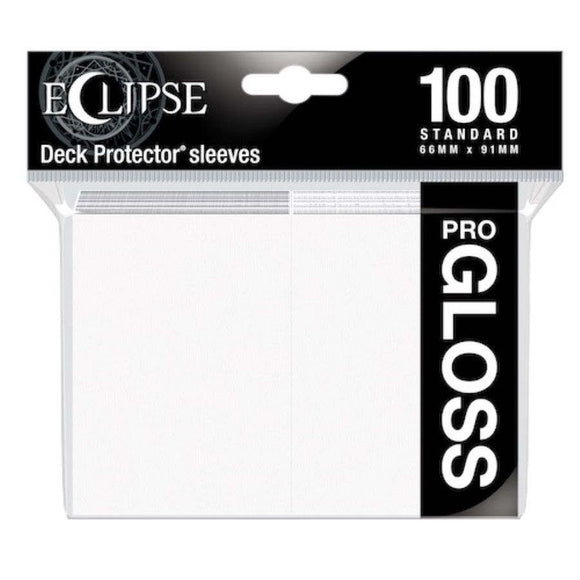 Ultra Pro Standard Card Game Sleeves 100ct Eclipse Gloss White (15600) Supplies Ultra Pro   