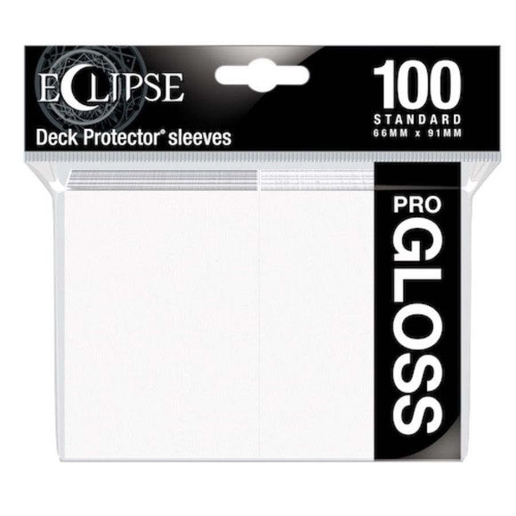 Ultra Pro Standard Card Game Sleeves 100ct Eclipse Gloss White (15600) Board Games Ultra Pro   