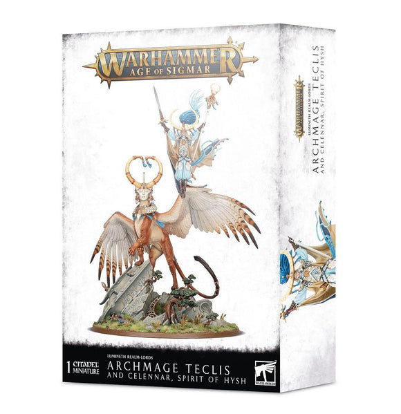 Age of Sigmar Lumineth Realm Lords Archmage Teclis and Celennar, Spirity of Hysh Miniatures Games Workshop   