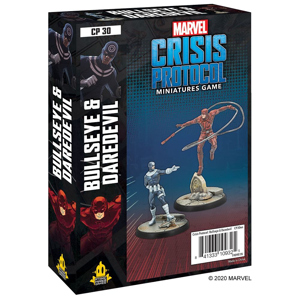 Marvel Crisis Protocol:  Bullseye & Daredevil Miniatures Atomic Mass Games   