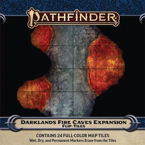Pathfinder Flip-Tiles Darklands Fire Caves Expansion RPG Maps Paizo   