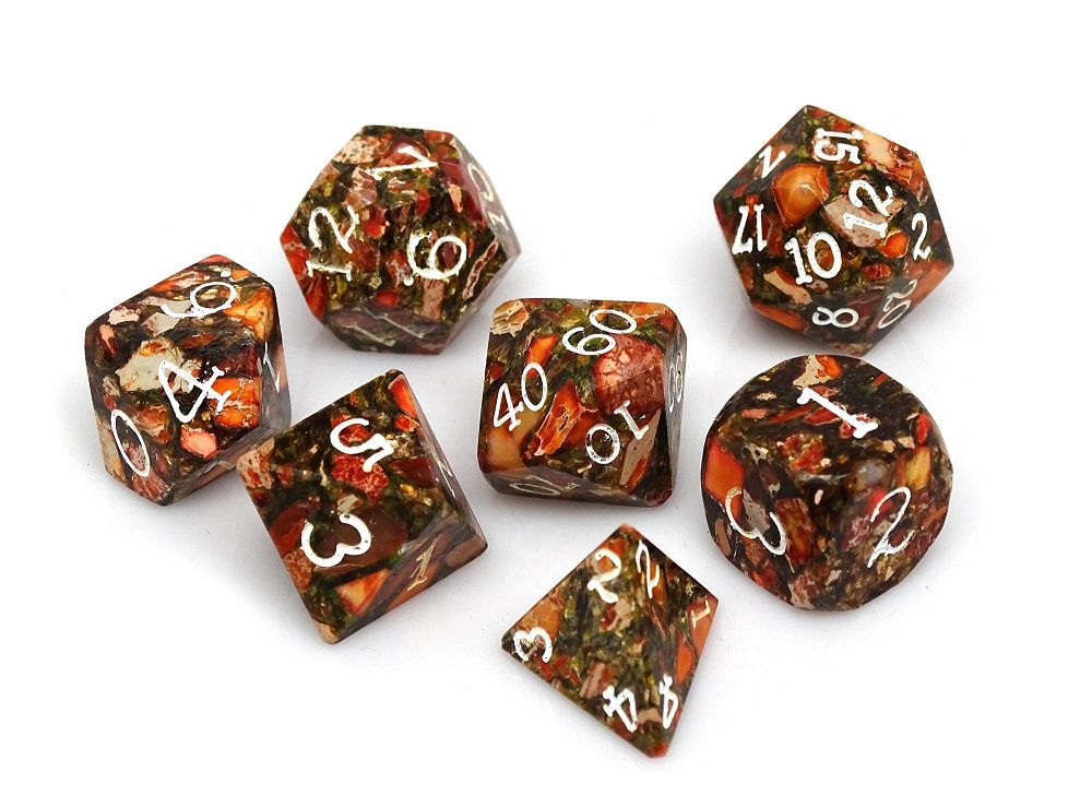 Wizard Stone Badlands 7ct Polyhedral Dice Set Dice Easy Roller Dice   