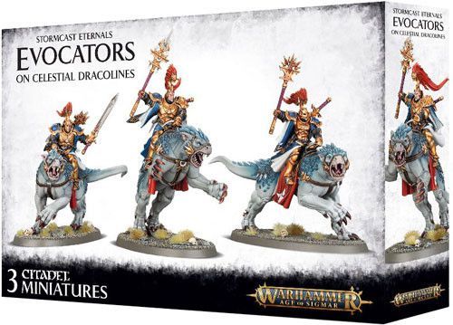 Age of Sigmar Stormcase Eternals Evocators on Celestial Dracolines Miniatures Games Workshop   