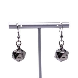 D20 Earrings Chainmail Silver Clothing & Accessories Norse Foundry   