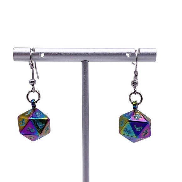 D20 Earrings Queens Treasure Supplies Norse Foundry   