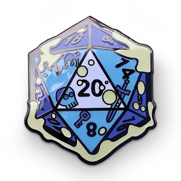 Pins: Gelatinous D20 Blue Supplies Norse Foundry   