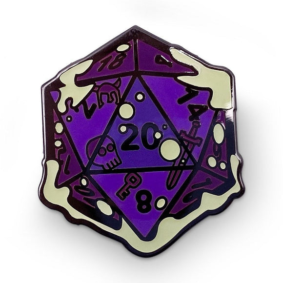 Pins: Gelatinous D20 Purple Supplies Norse Foundry   