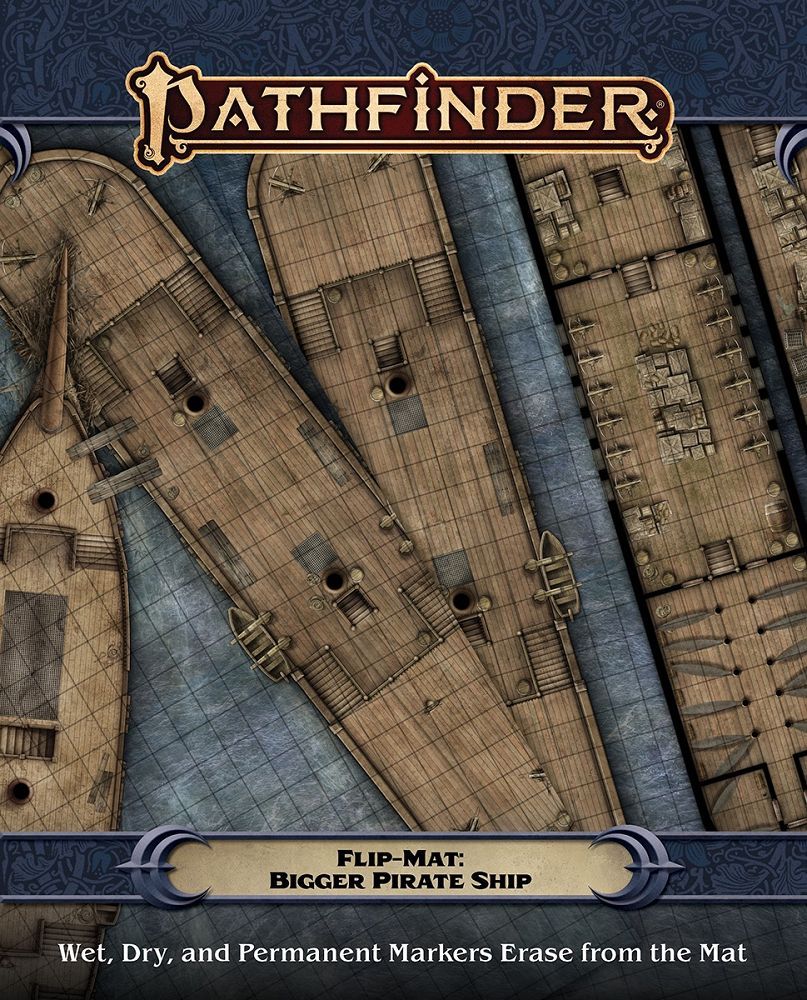 Pathfinder Flip Mat Bigger Pirate Ship RPG Maps Paizo   