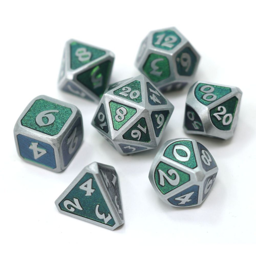 Die Hard Dice Metal Dreamscape Hinterland 7ct Polyhedral Set Dice Die Hard Dice