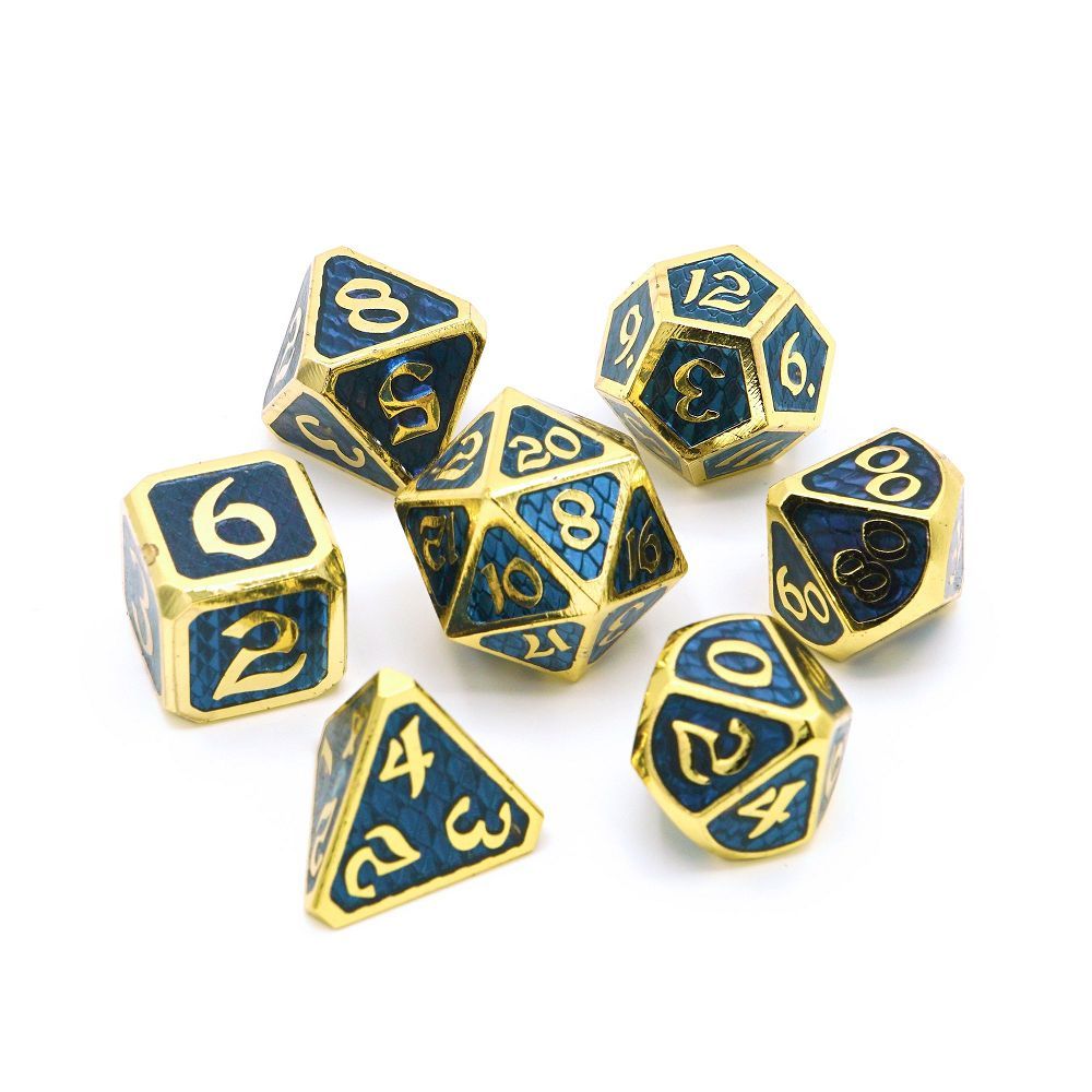 Die Hard Dice Metal Drakona Khaos Erebus 7ct Polyhedral Set Dice Die Hard Dice