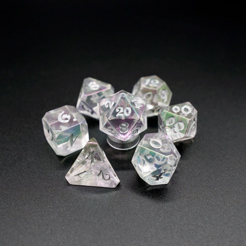 Die Hard Dice Avalore Prismatic Moonlight 7ct Polyhedral Set Dice Die Hard Dice