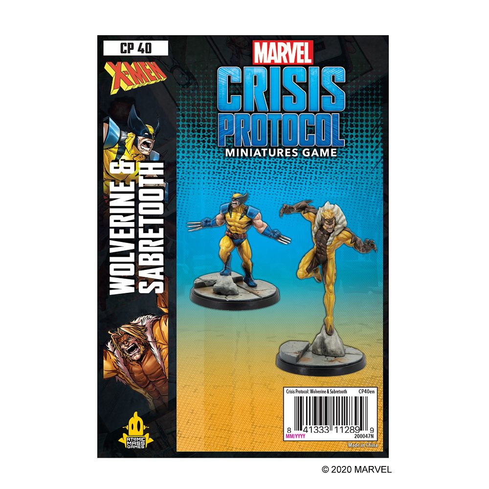 Marvel Crisis Protocol Wolverine & Sabertooth Miniatures Atomic Mass Games   