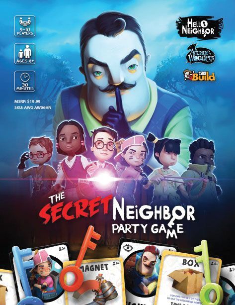  Arcane Wonders Hello Neighbor The Secret Neighbor Party Game ,  Blue : Toys & Games