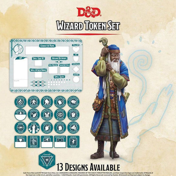 D&D Wizard Token Set Role Playing Games Other   