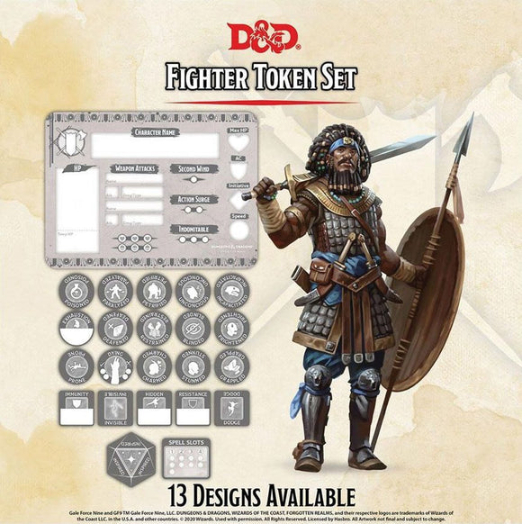D&D Fighter Token Set Role Playing Games Gale Force Nine   
