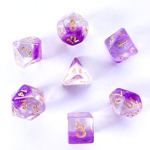Die Hard Dice Violet Sunset 7ct Polyhedral Set Dice Die Hard Dice