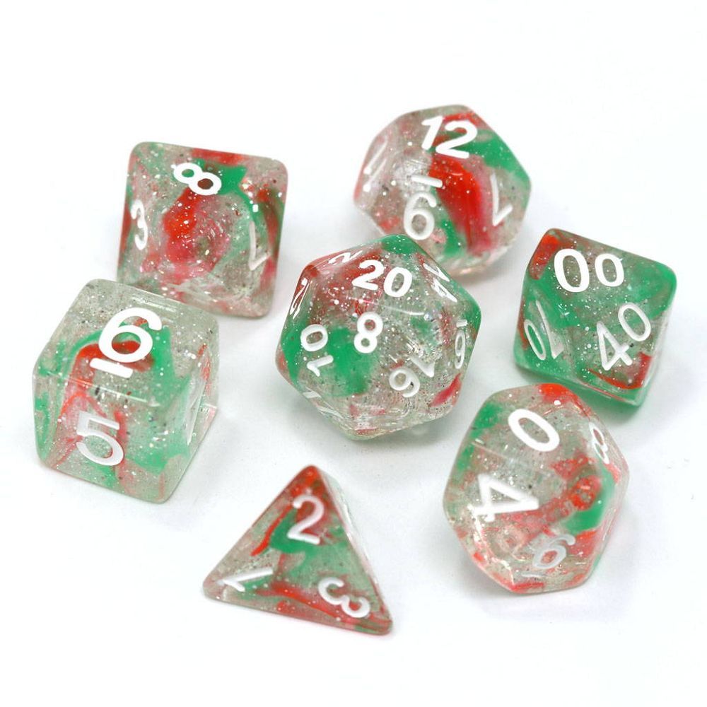 Die Hard Dice Tinsel 7ct Polyhedral Set Dice Die Hard Dice
