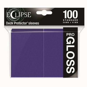 Ultra Pro Standard Card Game Sleeves 100ct Eclipse Gloss Royal Purple (15610) Supplies Ultra Pro   