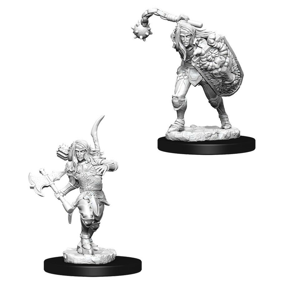 Pathfinder Deep Cuts Unpainted Miniatures: Male Elf Fighter Miniatures WizKids   