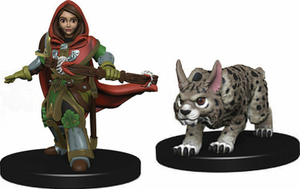 WizKids Wardlings: Girl Ranger & Lynx Miniatures WizKids   