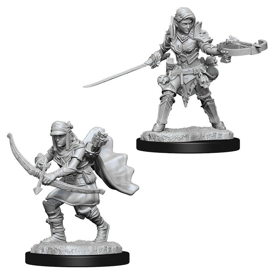 Pathfinder Deep Cuts Unpainted Miniatures: Female Half-Elf Ranger Miniatures WizKids   