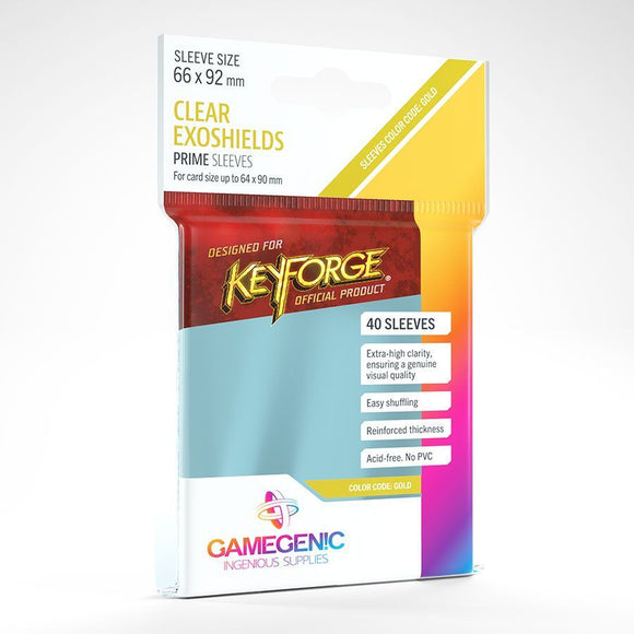 Gamegenic Keyforge Exoshields Clear Supplies Asmodee   