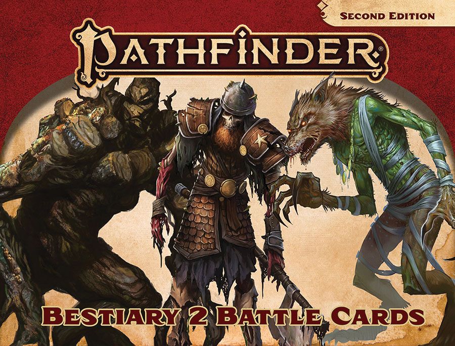 Pathfinder 2e RPG Bestiary 2 Battle Cards Supplies Paizo