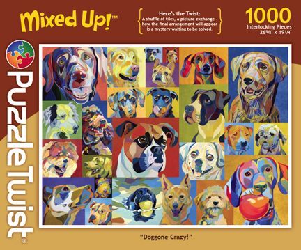 Puzzle Twist Mixed Up 1000 Piece Doggone Crazy!  Common Ground Games   