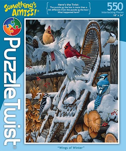 Puzzle Twist Something's Amiss 550 Piece Wings of Winter  Common Ground Games   