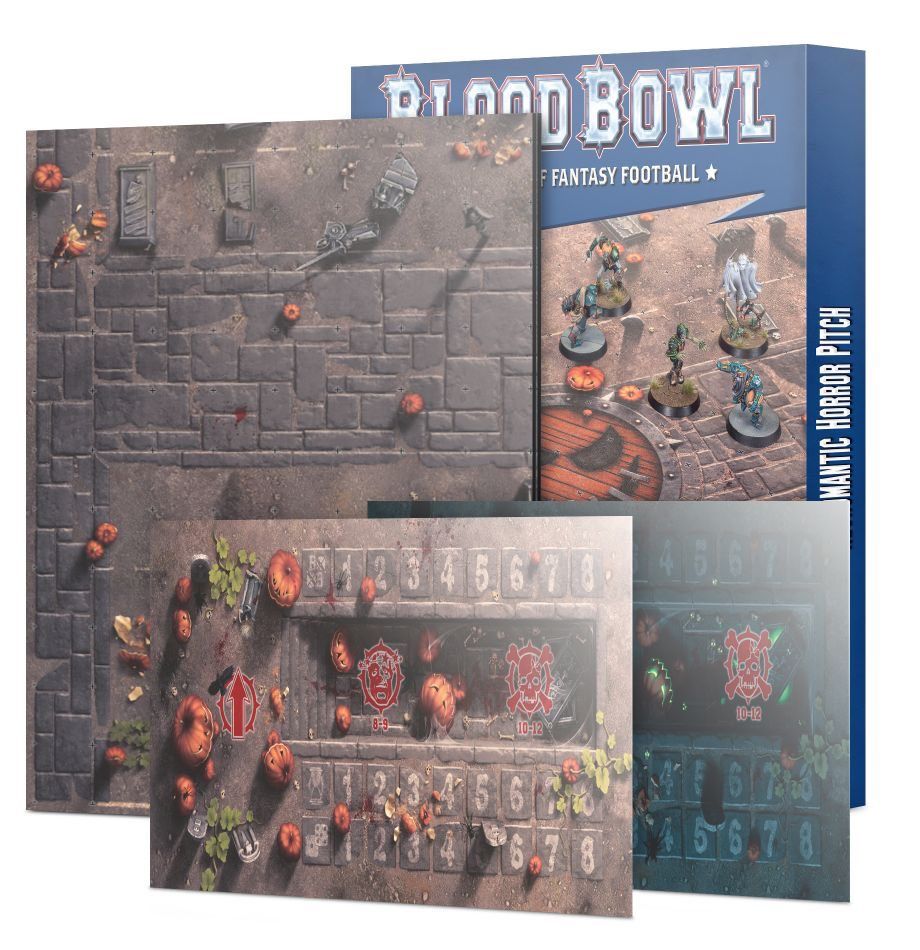 Blood Bowl Necromantic Horror Team: Double-Sided Pitch & Dugouts Miniatures Games Workshop   