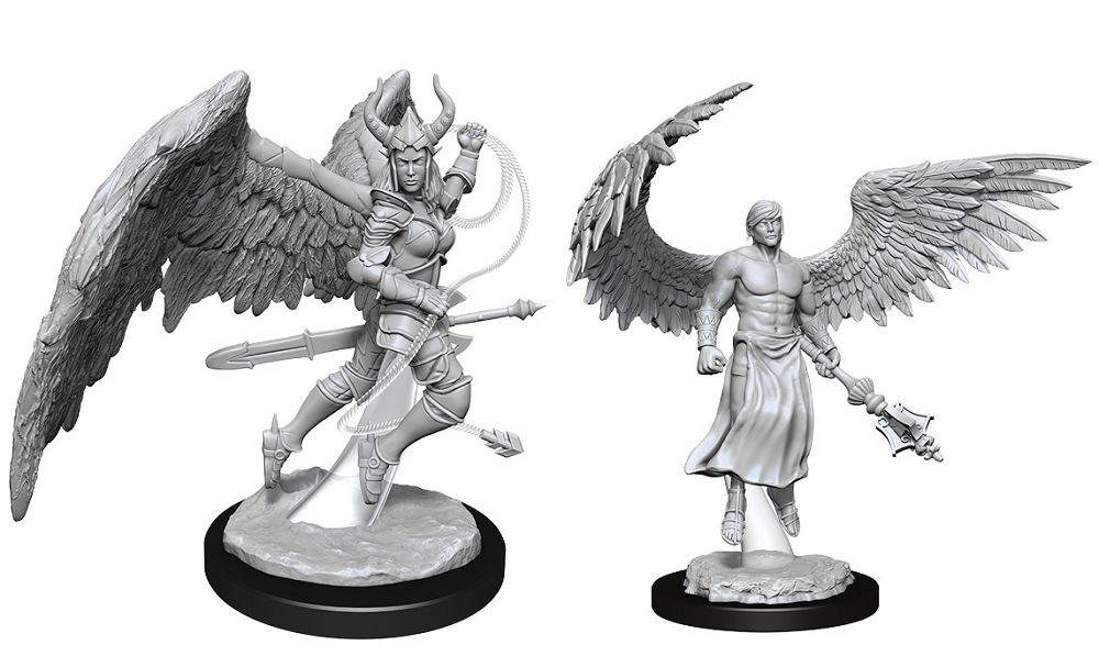 Nolzur’s Marvelous Unpainted Miniatures Deva & Erinyes (90157) Miniatures WizKids   