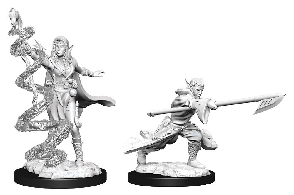 Magic the Gathering Unpainted Miniatures: Joraga Warcaller & Joraga Treespeaker (Elves) (90181) Miniatures WizKids   