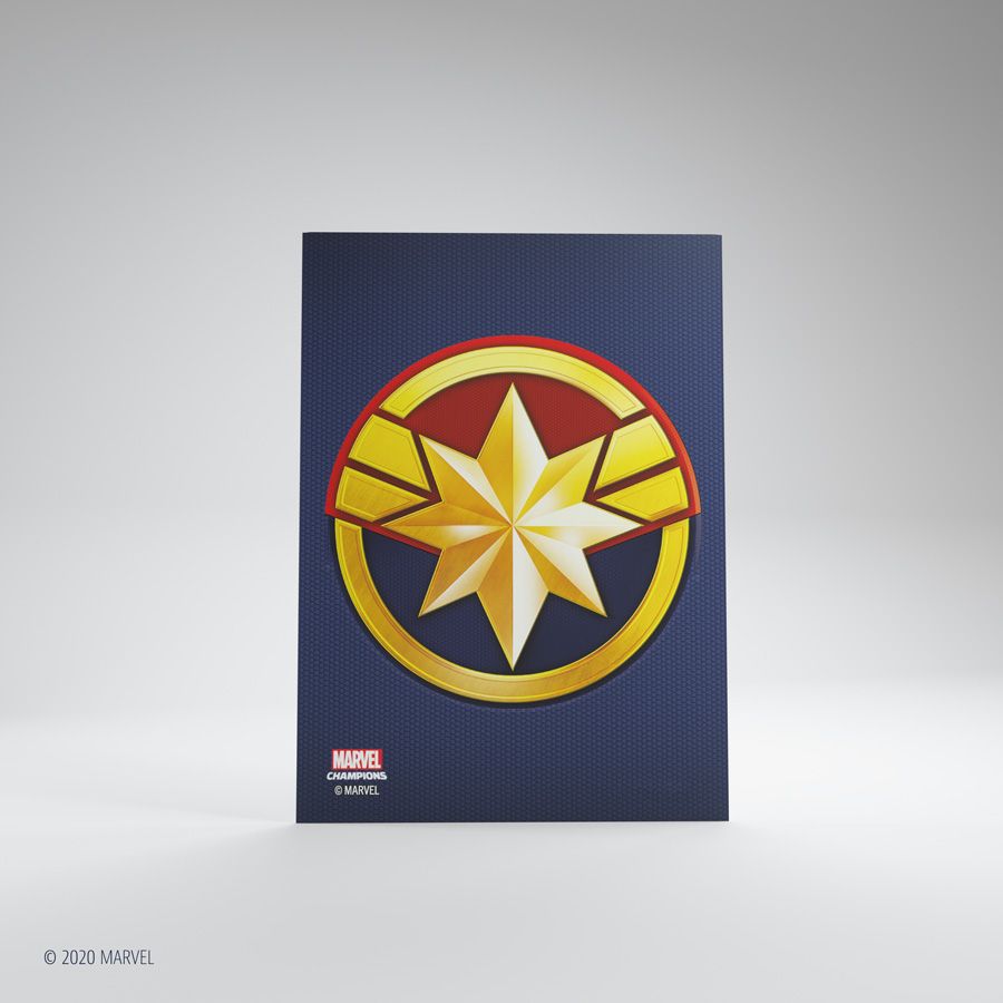 Gamegenic Marvel Champions 50ct Standard Size Art Sleeves Captain Marvel (10092)  Gamegenic   