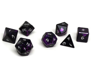 Norse Foundry Aluminum Elite Dice of the Elvenkind 7pc Polyhedral Dice Set - Purple  Norse Foundry   