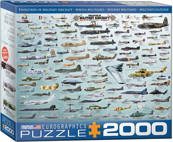 Evolution of Military Aircraft 2000pc Puzzle  Common Ground Games   
