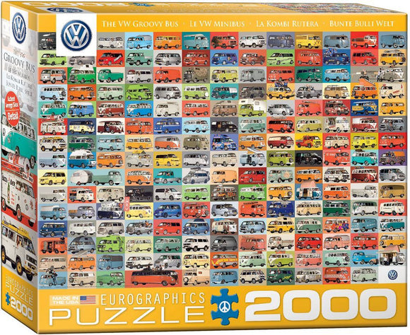 The VW Groovy Bus 2000pc Puzzle  Common Ground Games   