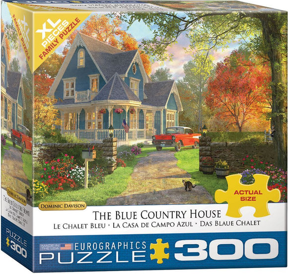 The Blue Country House 300pc Puzzle  Common Ground Games   