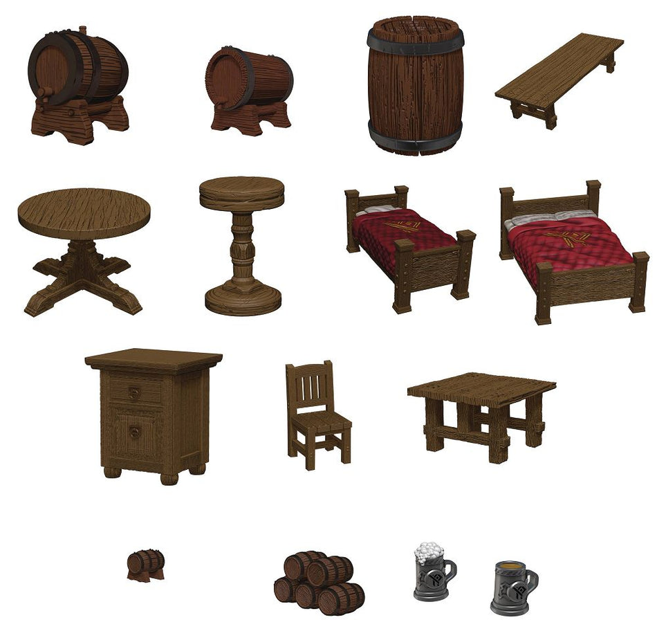 D&D Icons of the Realms The Yawning Portal Inn Beds & Bottles Miniatures WizKids