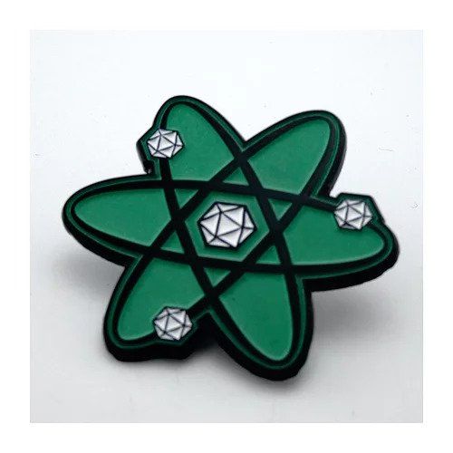 Atomic D20 Pin Clothing & Accessories Black Oak Workshop