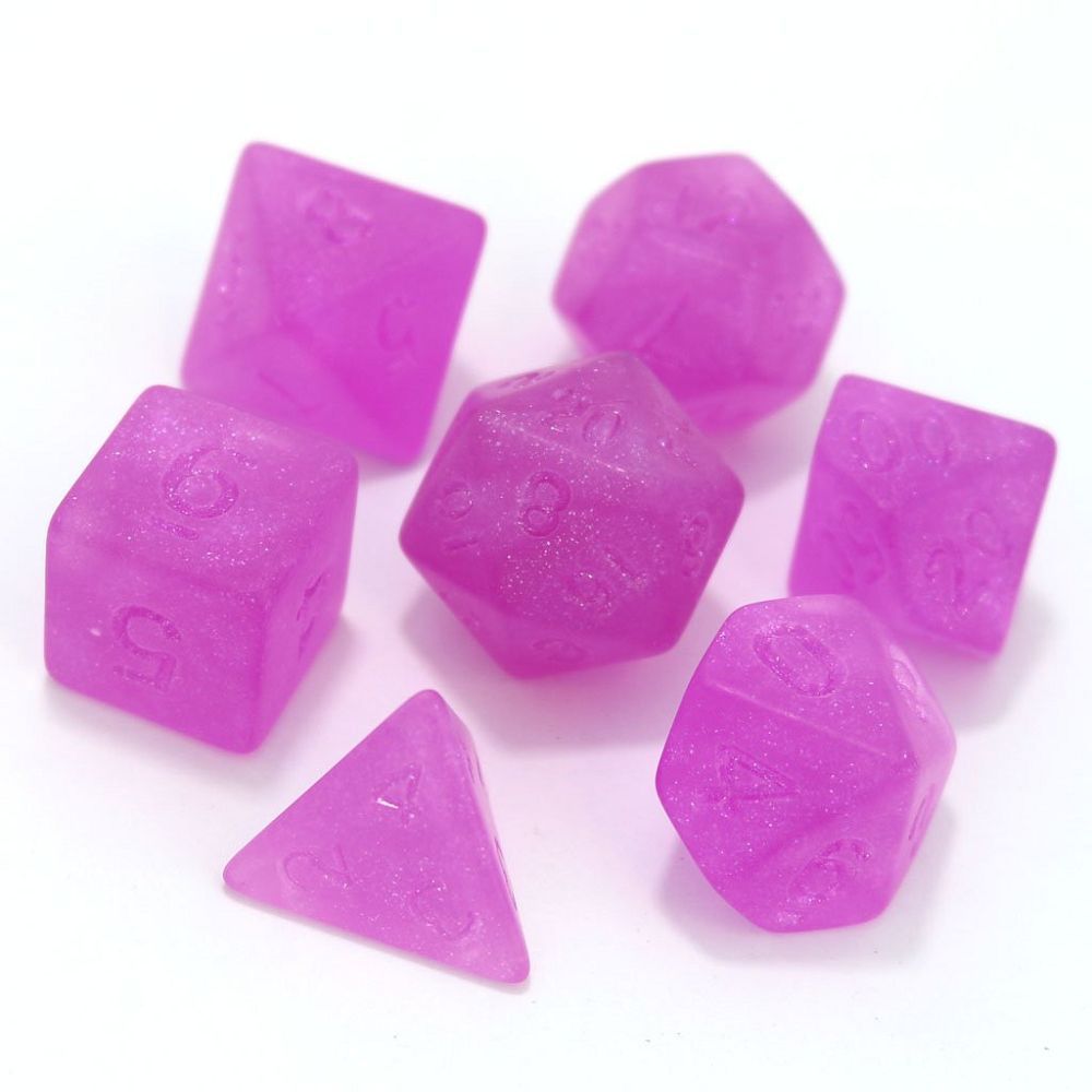 Die Hard Dice 7ct Polyhedral Project Dice Set - Frosted Sakura Dice Die Hard Dice