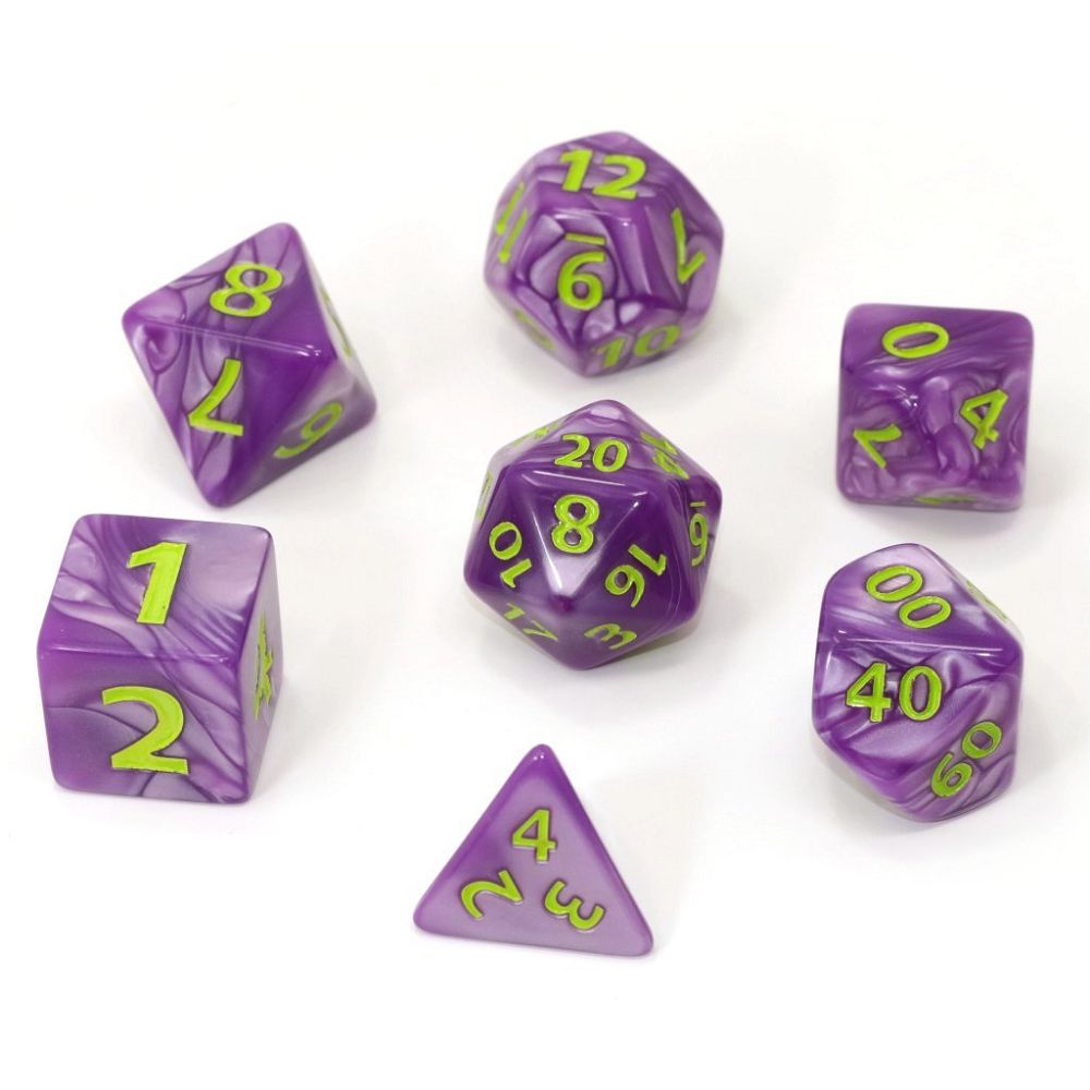 Die Hard Dice 7ct Mega Dice - Purple Trickster Dice Die Hard Dice
