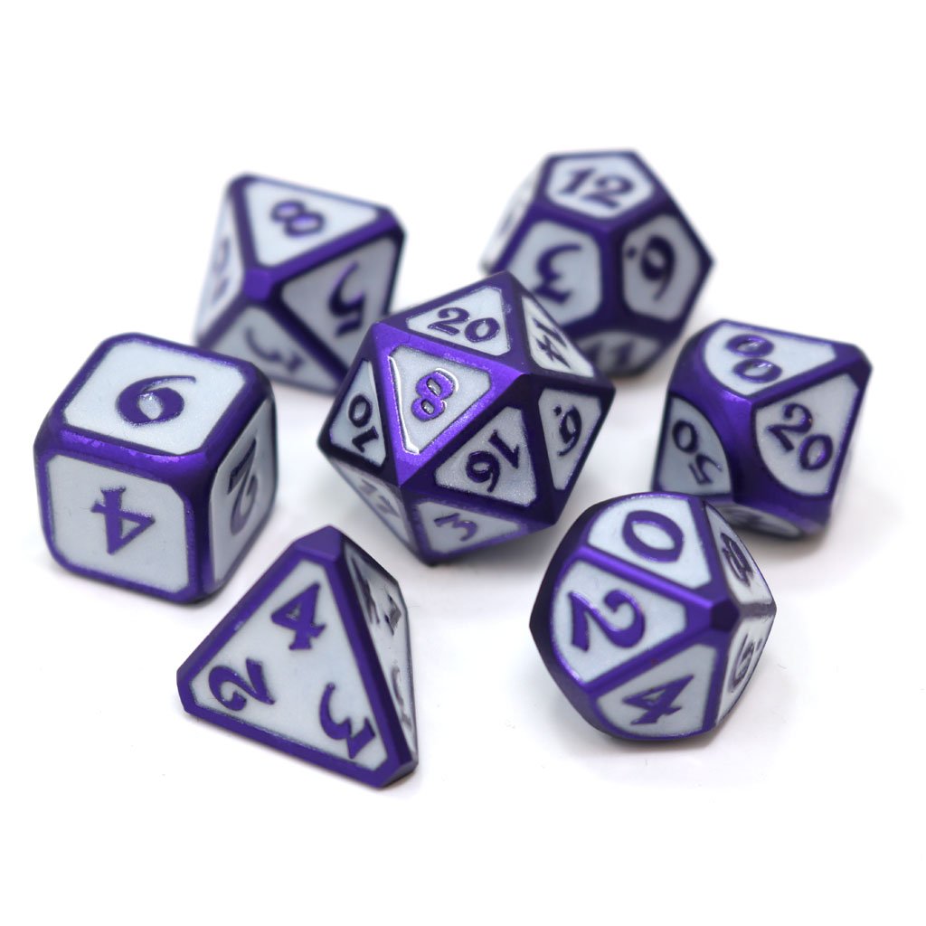 Die Hard Dice Metal Mythica Celestial Harbinger 7ct Polyhedral Set Dice Die Hard Dice