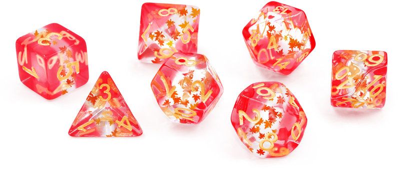 Sirius Dice 7ct Polyhedral Dice Set Maple Leaf Dice Sirius Dice   