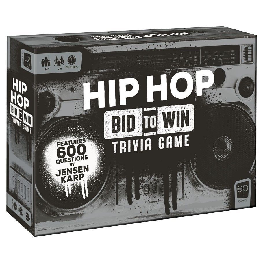 Hip Hop Bid to Win Trivia Game Board Games USAopoly